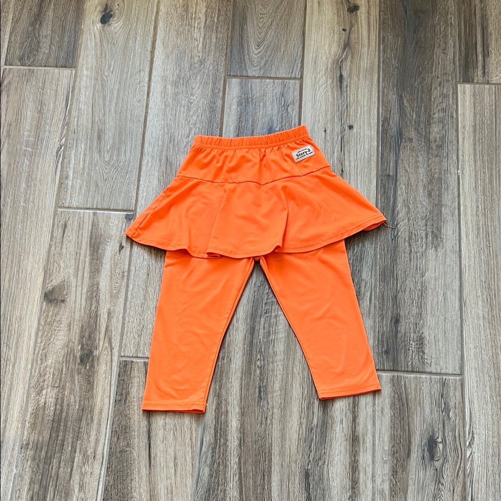 Orange Kids Skirted Capri Leggings Size 6/7